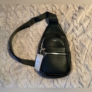 Furla Black Pebbled Leather Belt Bag